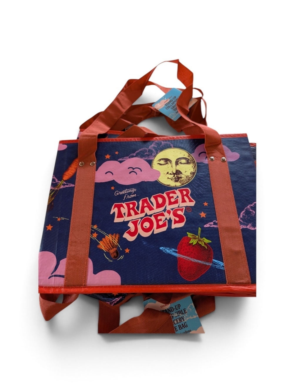 Trader Joe's Stand Up Collapsible Tote Bag